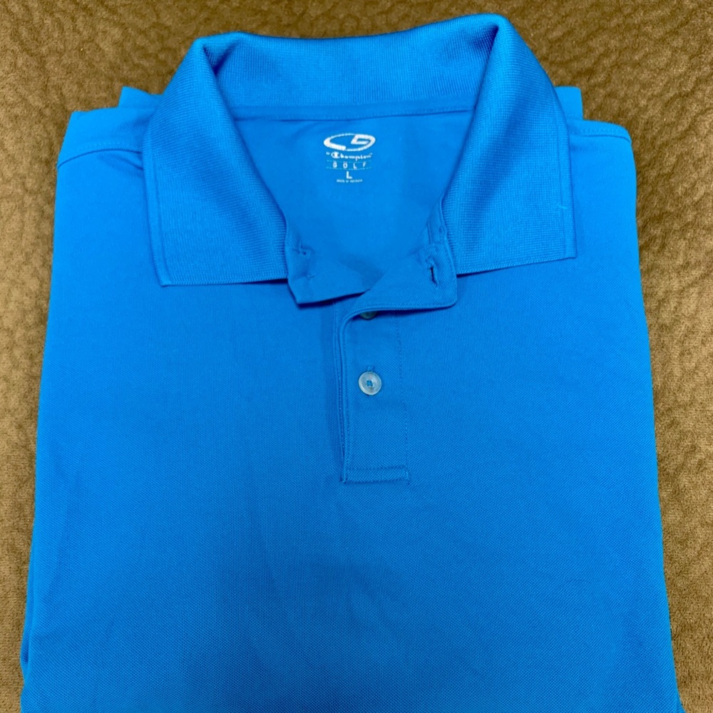 High Performance Champion Blue Golf Polo